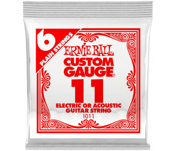 ERNIE BALL 1011 Plain Steel .011 - Струна одиночная для акустической и электрогитары
