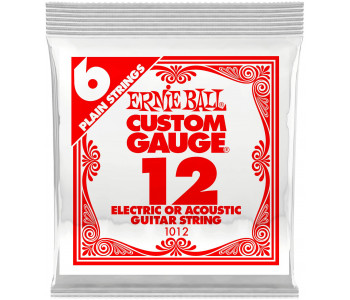 ERNIE BALL 1012 Plain Steel .012 - Струна одиночная для акустической и электрогитары