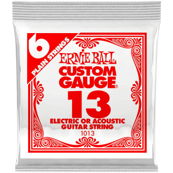 ERNIE BALL 1013 Plain Steel .013 - Струна одиночная для акустической и электрогитары