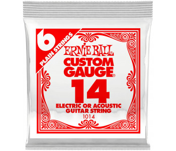ERNIE BALL 1014 Plain Steel .014 - Струна одиночная для акустической и электрогитары