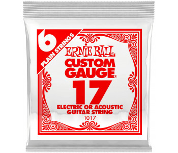 ERNIE BALL 1017 Plain Steel .017 - Струна одиночная для акустической и электрогитары