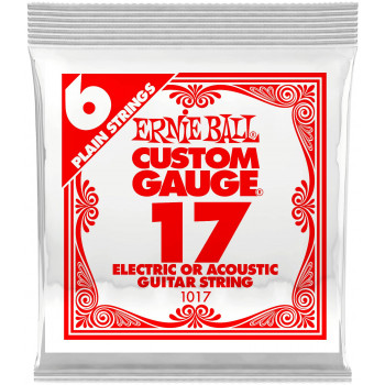 ERNIE BALL 1017 Plain Steel .017 - Струна одиночная для акустической и электрогитары
