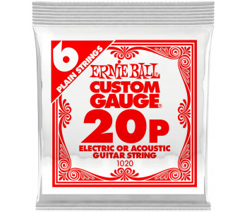 ERNIE BALL 1020 Plain Steel .020 - Струна одиночная для акустической и электрогитары