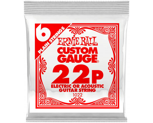 ERNIE BALL 1022 Plain Steel .022 - Струна одиночная для акустической и электрогитары