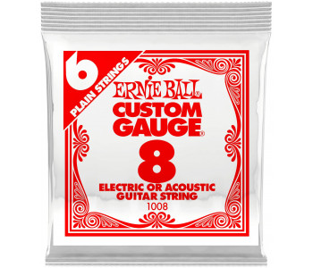 ERNIE BALL 1008 Plain Steel .008 - Струна одиночная для акустической и электрогитары
