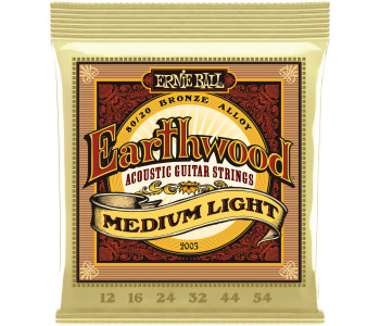 ERNIE BALL 2003 Earthwood 80/20 Bronze Medium Light 12-54 - Струны для акустической гитары ERNIE BALL 2003 Earthwood 80/20 Bronze Medium Light 12-54 - Струны для акустической гитары
