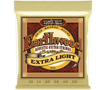 ERNIE BALL 2006 Earthwood 80/20 Bronze Extra Light 10-50 - Струны для акустической гитары ERNIE BALL 2006 Earthwood 80/20 Bronze Extra Light 10-50 - Струны для акустической гитары