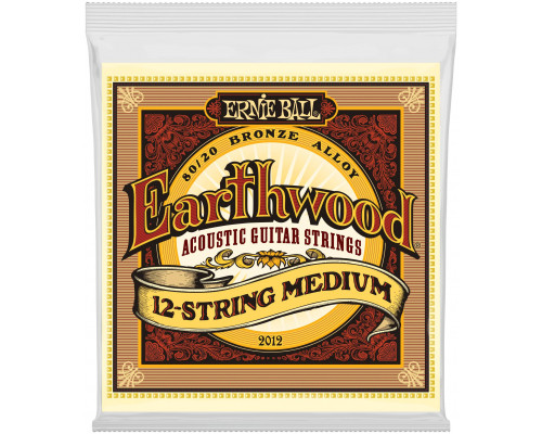 ERNIE BALL 2012 Earthwood 80/20 Bronze Medium 11-52 - Струны для акустической 12-струнной гитары