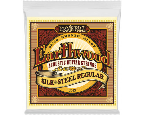 ERNIE BALL 2043 Earthwood Silk & Steel Regular 13-56 - Струны для акустической гитары