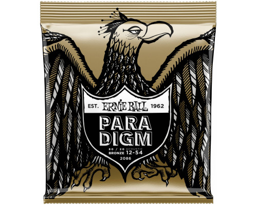 ERNIE BALL 2086 Paradigm 80/20 Bronze Medium Light 12-54 - Струны для акустической гитары