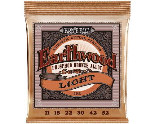 ERNIE BALL 2148 Earthwood Phosphor Bronze Light 11-52 - Струны для акустической гитары