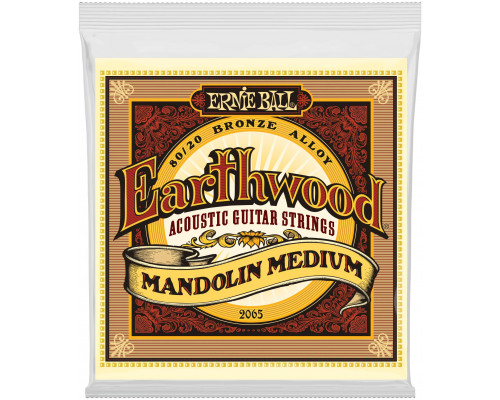 ERNIE BALL 2065 Earthwood 80/20 Bronze Medium 10-36 - Струны для мандолины