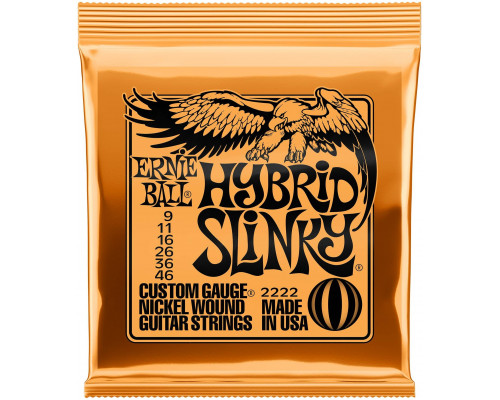 ERNIE BALL 2222 Nickel Wound Slinky Hybrid 9-46 - Струны для электрогитары