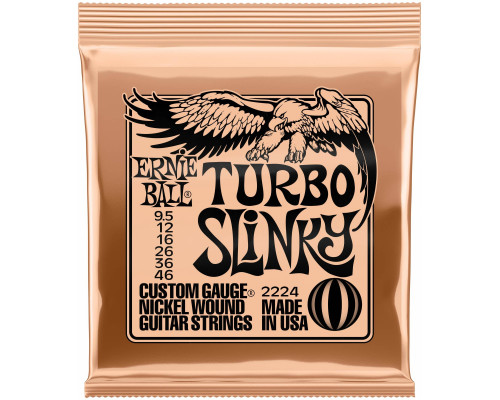 ERNIE BALL 2224 Nickel Wound Slinky Turbo 9.5-46 - Струны для электрогитары