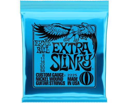 ERNIE BALL 2225 Nickel Wound Slinky Extra 8-38 - Струны для электрогитары