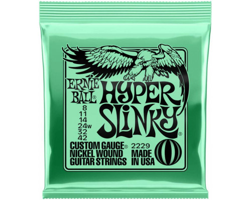ERNIE BALL 2229 Nickel Wound Slinky Hyper 8-42 - Струны для электрогитары
