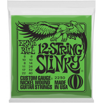 ERNIE BALL 2230 Nickel Wound Slinky 8-40 - Струны для электрогитары 12-струнной