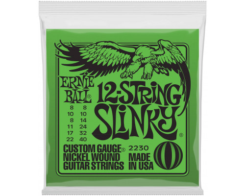 ERNIE BALL 2230 Nickel Wound Slinky 8-40 - Струны для электрогитары 12-струнной