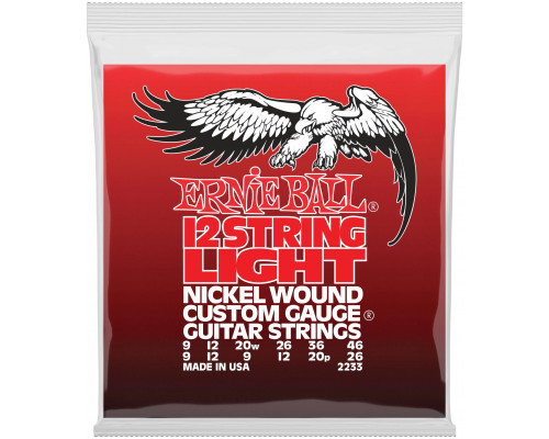 ERNIE BALL 2233 Nickel Wound Light 9-46 - Струны для электрогитары 12-струнной