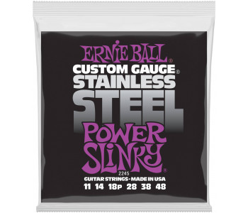 ERNIE BALL 2245 Stainless Steel Slinky Power 11-48 - Струны для электрогитары