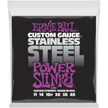 ERNIE BALL 2245 Stainless Steel Slinky Power 11-48 - Струны для электрогитары