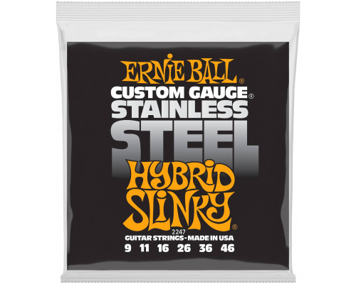ERNIE BALL 2247 Stainless Steel Slinky Hybrid 9-46 - Струны для электрогитары