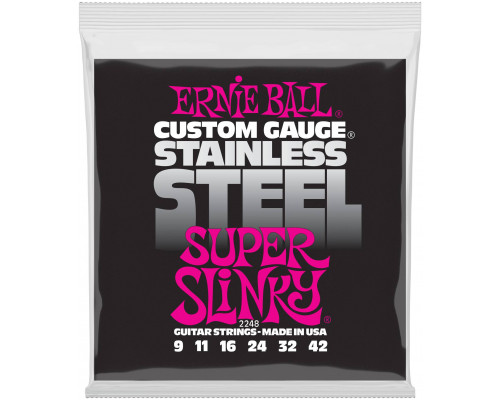 ERNIE BALL 2248 Stainless Steel Slinky Super 9-42 - Струны для электрогитары