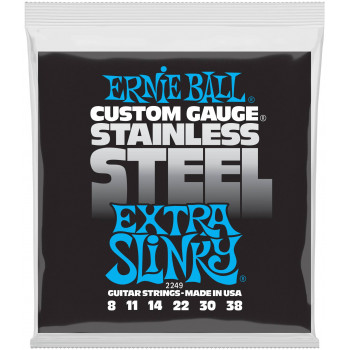 ERNIE BALL 2249 Stainless Steel Slinky Extra 8-38 - Струны для электрогитары