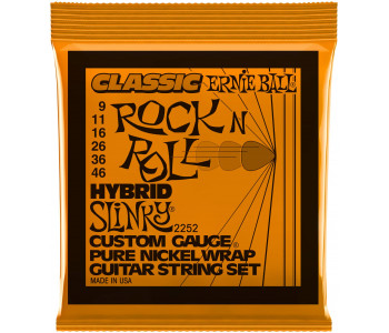 ERNIE BALL 2252 Classic Rock n Roll Pure Nickel Slinky Hybrid 9-46 - Струны для электрогитары