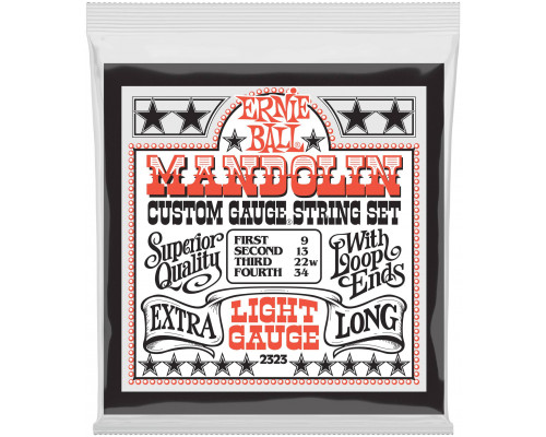 ERNIE BALL 2323 Stainless Steel Medium 9-34 - Струны для мандолины