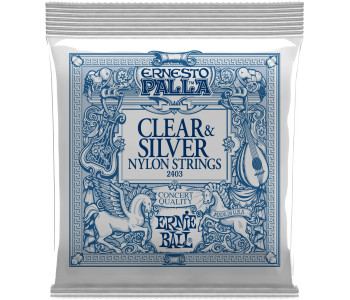 ERNIE BALL 2403 Ernesto Palla Clear&Silver Nylon Medium 28-42 - Струны для классической гитары ERNIE BALL 2403 Ernesto Palla Clear&Silver Nylon Medium 28-42 - Струны для классической гитары