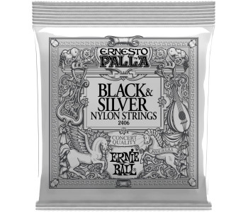 ERNIE BALL 2406 Ernesto Palla Black&Silver Nylon Medium 28-42 - Струны для классической гитары ERNIE BALL 2406 Ernesto Palla Black&Silver Nylon Medium 28-42 - Струны для классической гитары