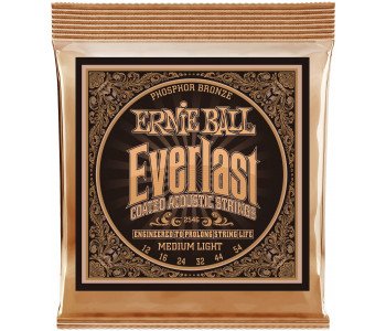 ERNIE BALL 2546 Everlast Coated Phosphor Bronze Medium Light 12-54 - Струны для акустической гитары