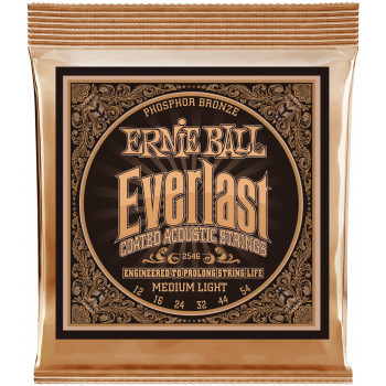 ERNIE BALL 2546 Everlast Coated Phosphor Bronze Medium Light 12-54 - Струны для акустической гитары