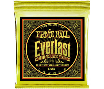 ERNIE BALL 2558 Everlast Coated 80/20 Bronze Light 11-52 - Струны для акустической гитары
