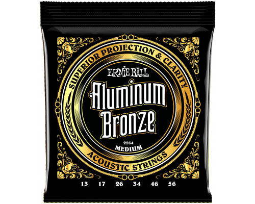 ERNIE BALL 2564 Aluminum Bronze Medium 13-56 - Струны для акустической гитары