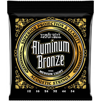 ERNIE BALL 2566 Aluminum Bronze Medium Light 12-54 - Струны для акустической гитары