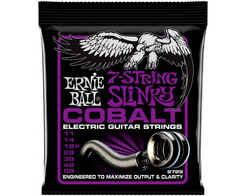 ERNIE BALL 2729 Cobalt Slinky Power 11-58 - Струны для электрогитары 7-струнной