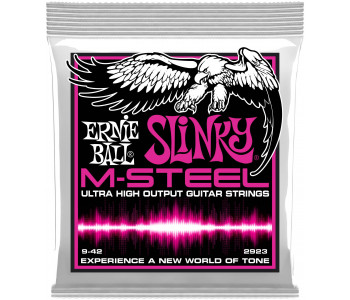 ERNIE BALL 2923 M-Steel Slinky Super 9-42 - Струны для электрогитары
