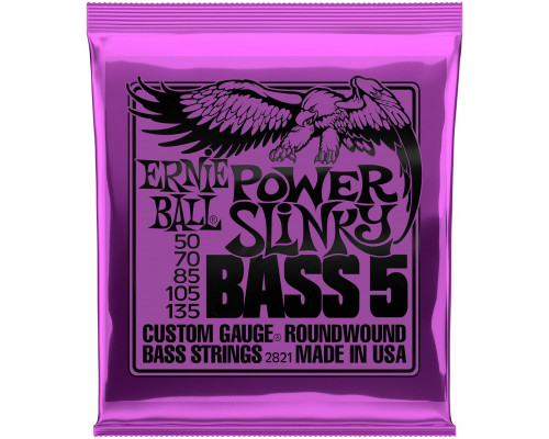 ERNIE BALL 2821 Nickel Wound Slinky Power 50-135 - Струны для бас-гитары 5 струнной