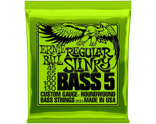 ERNIE BALL 2836 Nickel Wound Slinky Regular 45-130 - Струны для бас-гитары 5 струнной