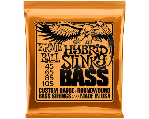 ERNIE BALL 2833 Nickel Wound Slinky Hybrid 45-105 - Струны для бас-гитары