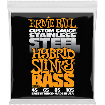 ERNIE BALL 2843 Stainless Steel Slinky Hybrid 45-105 - Струны для бас-гитары