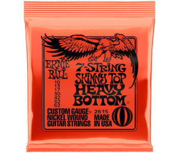 ERNIE BALL 2615 Nickel Wound Slinky Skinny Top Heavy Bottom 10-62 - Струны для электрогитары 7-струнной