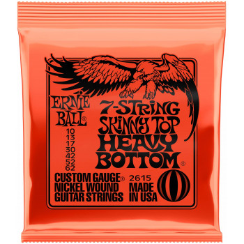 ERNIE BALL 2615 Nickel Wound Slinky Skinny Top Heavy Bottom 10-62 - Струны для электрогитары 7-струнной