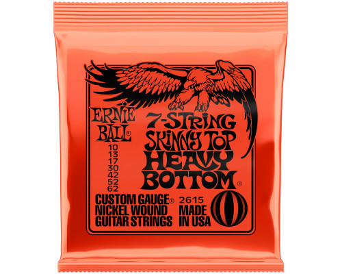 ERNIE BALL 2615 Nickel Wound Slinky Skinny Top Heavy Bottom 10-62 - Струны для электрогитары 7-струнной
