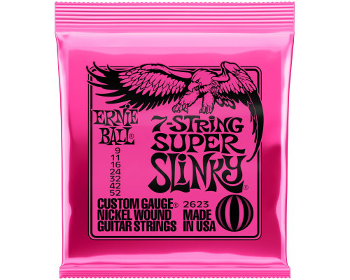ERNIE BALL 2623 Nickel Wound Slinky Super 9-52 - Струны для электрогитары 7-струнной