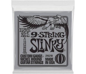 ERNIE BALL 2628 Nickel Wound Slinky 9-105 - Струны для электрогитары 9-струнной