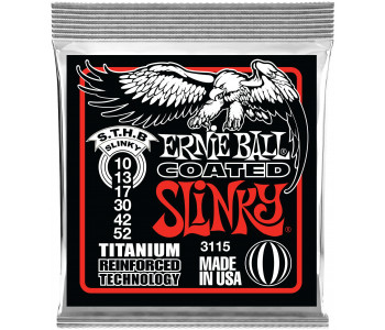 ERNIE BALL 3115 RPS Coated Titanium Slinky Skinny Top Heavy Bottom 10-52 - Струны для электрогитары