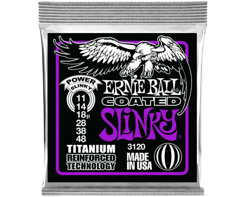 ERNIE BALL 3120 RPS Coated Titanium Slinky Power 11-48 - Струны для электрогитары